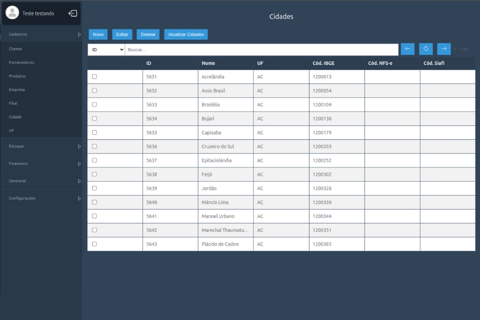Sistema de Gestão Empresarial